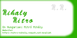 mihaly mitro business card